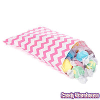Hot Pink Chevron Stripe Candy Bags: 25-Piece Pack - Candy Warehouse