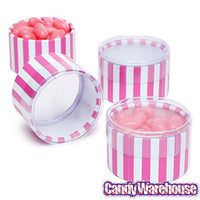 Hot Pink Plastic Cylinder Favor Boxes - 3-Ounce: 6-Piece Set - Candy Warehouse