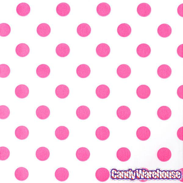 Hot Pink Polka Dot Candy Bags: 25-Piece Pack - Candy Warehouse