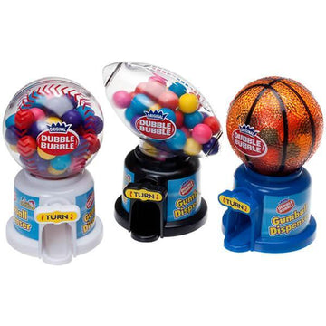 Hot Sports Dubble Bubble Gumball Machine Dispensers: 12-Piece Box - Candy Warehouse