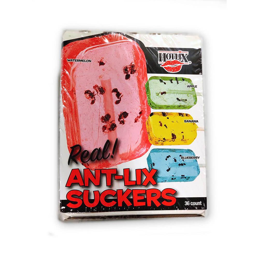 Hotlix ANT-LIX Assorted Suckers: 36-Piece Box - Candy Warehouse