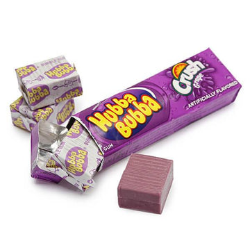Hubba Bubba Bubble Gum Packs - Grape Crush: 18-Piece Box - Candy Warehouse