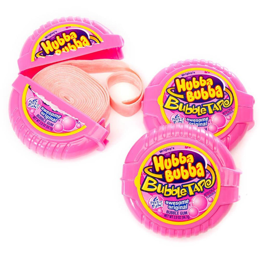 Hubba Bubba Bubble Tape Gum Rolls - Original: 12-Piece Box - Candy Warehouse