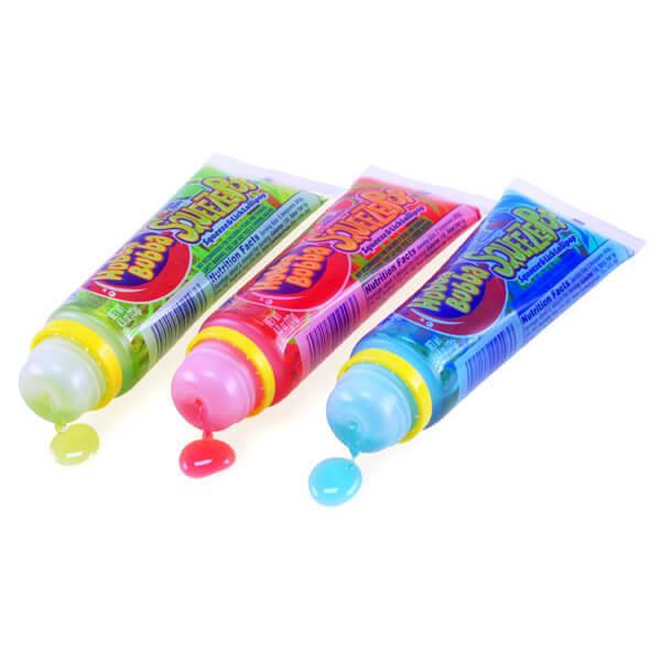 Hubba Bubba Squeeze Pop Liquid Candy Tubes - Sour Flavors: 18-Piece Box - Candy Warehouse