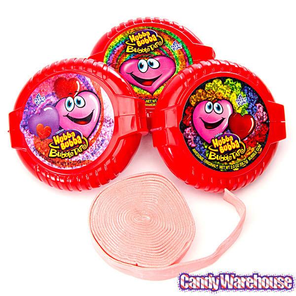 Hubba Bubba Valentine Bubble Tape Gum Rolls: 12-Piece Box - Candy Warehouse