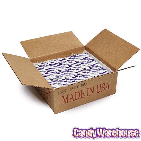 Huckleberry Hard Candy Sticks: 100-Piece Box - Candy Warehouse