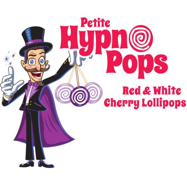 Hypno Pops Petite Swirled Lollipops - Cherry: 100-Piece Bag - Candy Warehouse