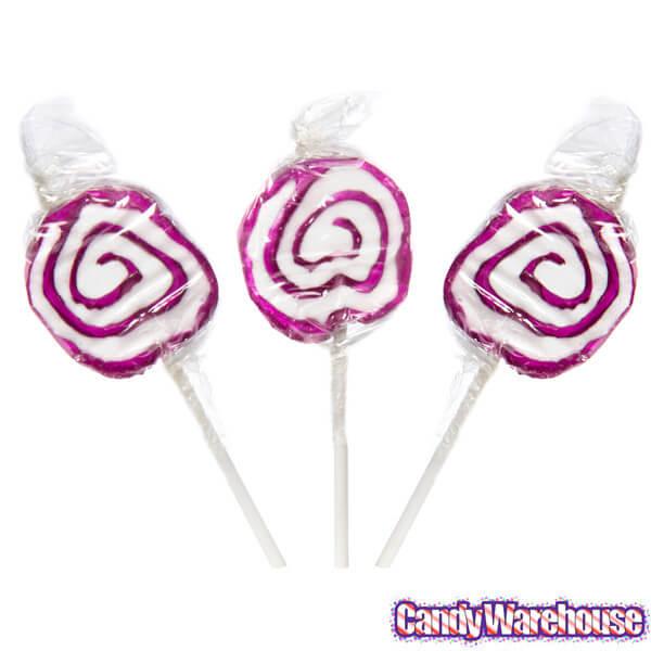 Hypno Pops Petite Swirled Lollipops - Grape: 100-Piece Bag - Candy Warehouse