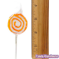 Hypno Pops Petite Swirled Lollipops - Orange: 100-Piece Bag - Candy Warehouse