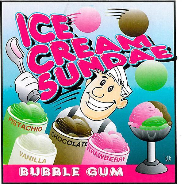 Ice Cream Sundae 1-Inch Gumballs: 850-Piece Case - Candy Warehouse