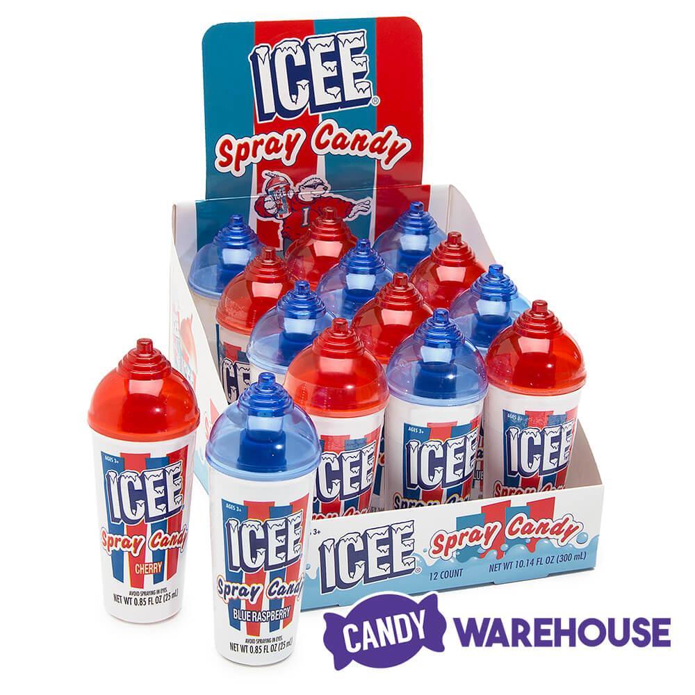ICEE Spray Candy Dispensers: 12-Piece Display - Candy Warehouse