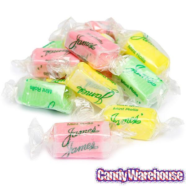 James' Creamy Buttermint Rolls: 5LB Bag - Candy Warehouse