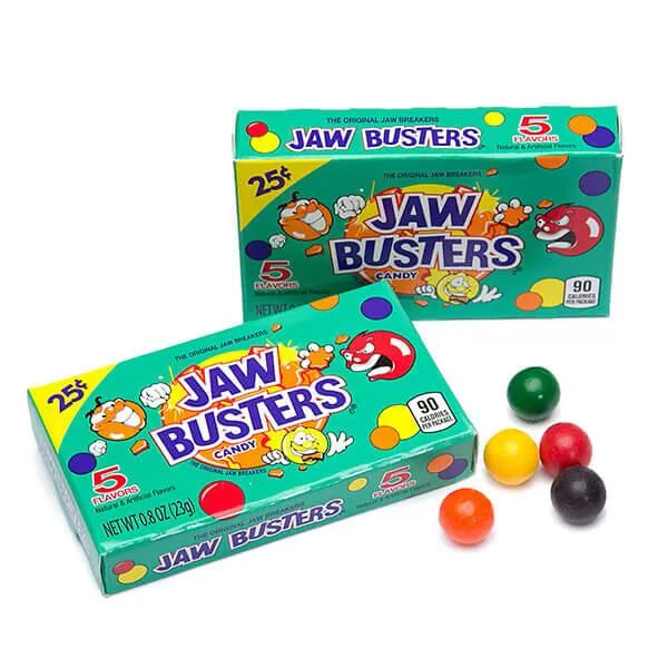 Jaw Busters Jawbreaker Candy Mini Packs 24Piece Box Candy Warehouse