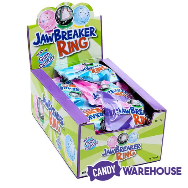 Jawbreaker Candy Rings: 18-Piece Display - Candy Warehouse