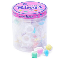 Jazzy Jewels Candy Rings: 30-Piece Jar - Candy Warehouse