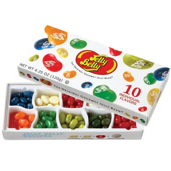 Jelly Belly 10 Flavors Jelly Beans Sampler 4.25Ounce Gift Box Candy