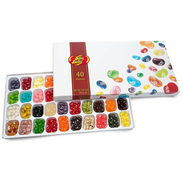 Jelly Belly 40 Flavors Jelly Beans Sampler: 17-Ounce Gift Box - Candy Warehouse