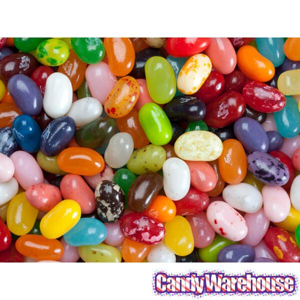Jelly Belly 49 Flavors Jelly Beans 14.5-Ounce Glass Candy Jar - Candy Warehouse