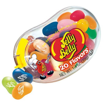 Jelly Belly Big Bean Dispensers - 20 Flavors: 12-Piece Box - Candy Warehouse