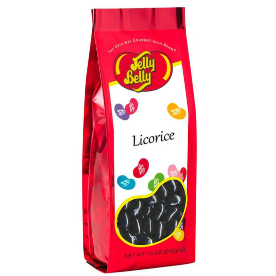 Jelly Belly Black Licorice Jelly Beans 7.5Ounce Bag Candy Warehouse