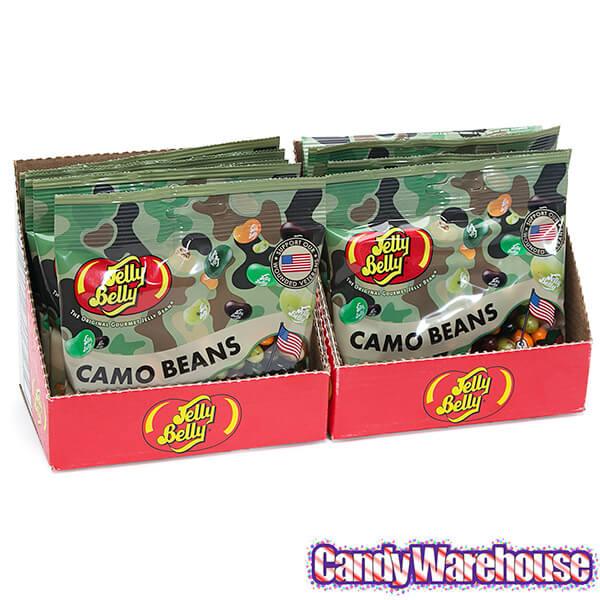 Jelly Belly Camo Jelly Beans 3.5-Ounce Bags - Green: 12-Piece Display - Candy Warehouse