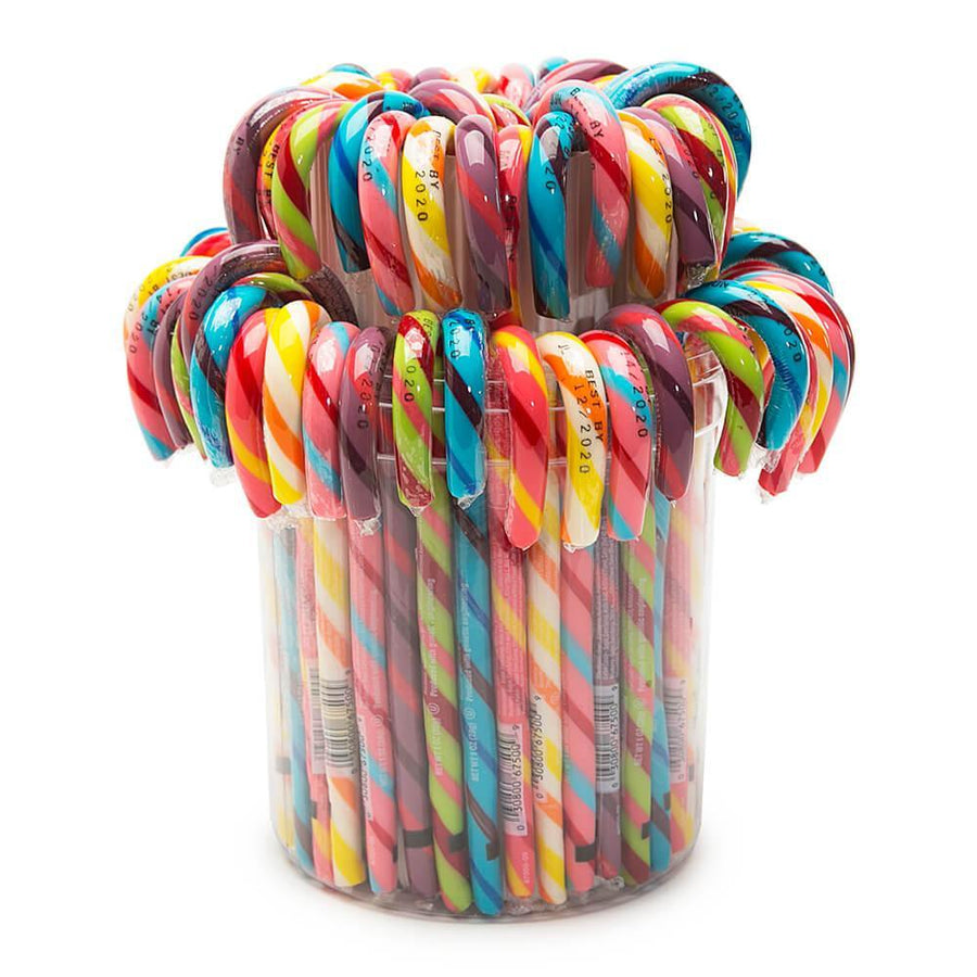 Jelly Belly Candy Canes - Assorted: 80-Piece Bucket - Candy Warehouse