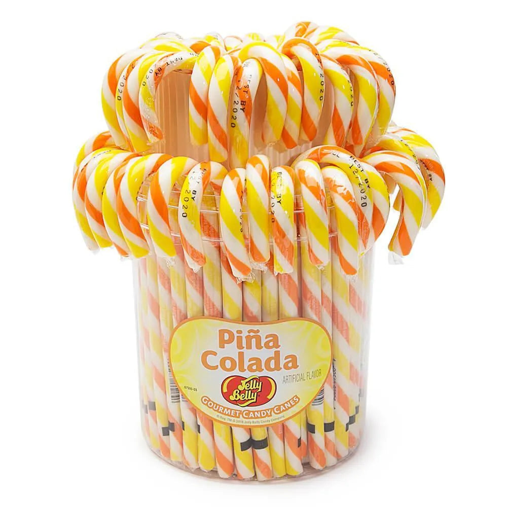 Jelly Belly Candy Canes Pina Colada 80Piece Bucket Candy Warehouse