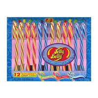 Jelly Belly Candy Canes - Very Cherry, Blueberry, & Watermelon: 12-Piece Box - Candy Warehouse