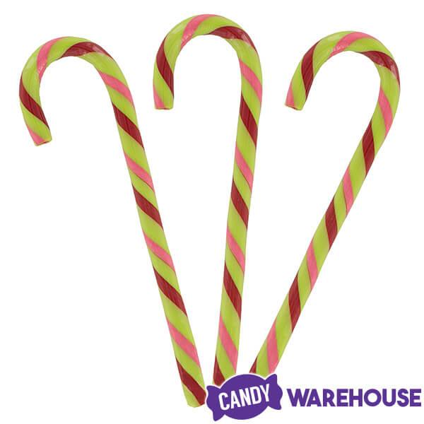 Jelly Belly Candy Canes - Watermelon: 80-Piece Bucket - Candy Warehouse