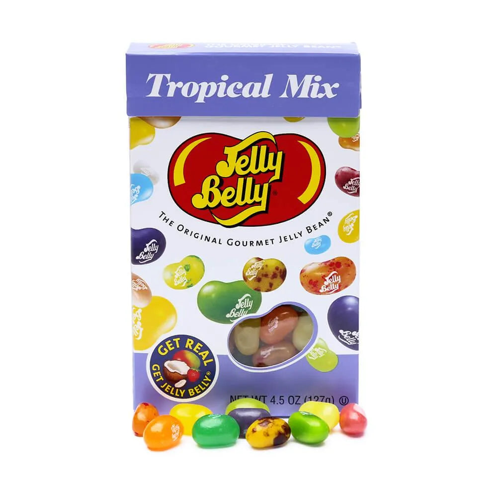Jelly Belly Candy Tropical Mix Jelly Beans 4.5Ounce Boxes 12Piece