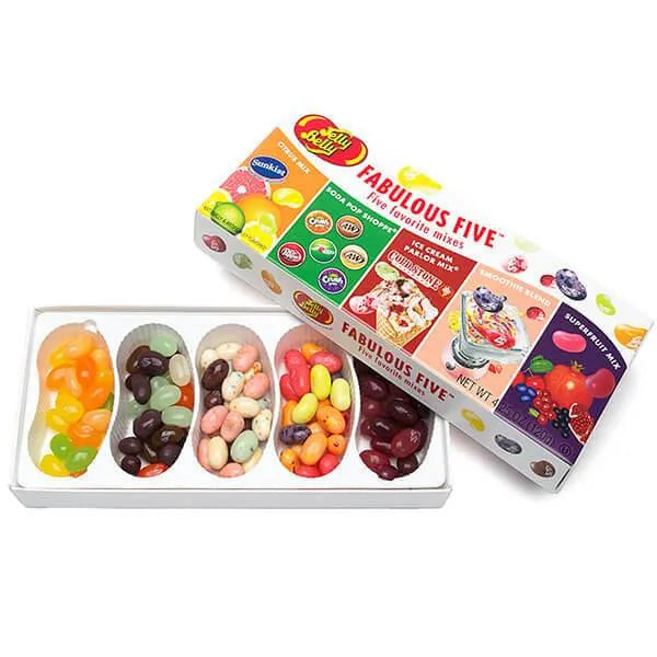 Jelly Belly Fabulous Five Jelly Beans Sampler 4.25Ounce Gift Box