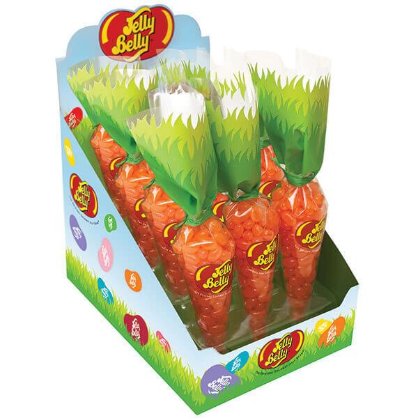 Jelly Belly Tangerine Jelly Beans 4.25-Ounce Carrot Bags: 12-Piece Display - Candy Warehouse