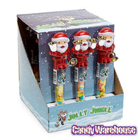 Jolly Jingle Candy Filled Santa Claus Toys: 12-Piece Display - Candy Warehouse