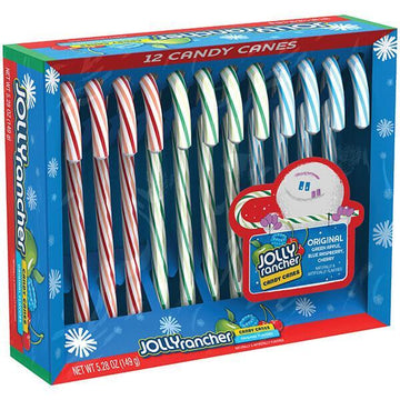 Jolly Rancher Candy Canes: 12-Piece Box - Candy Warehouse