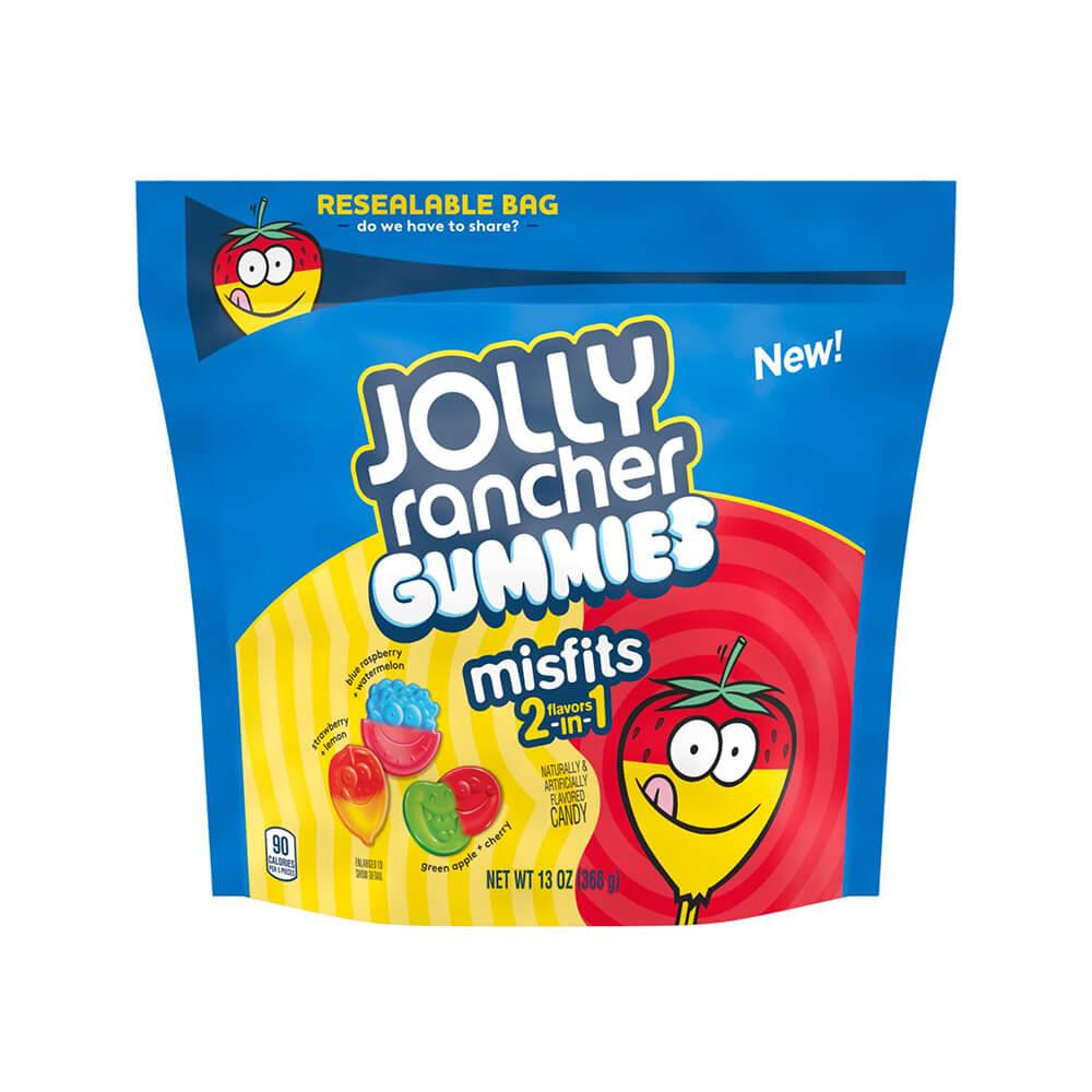 Jolly Rancher Misfits 2-in-1 Gummies Candy: 13-Ounce Bag - Candy Warehouse