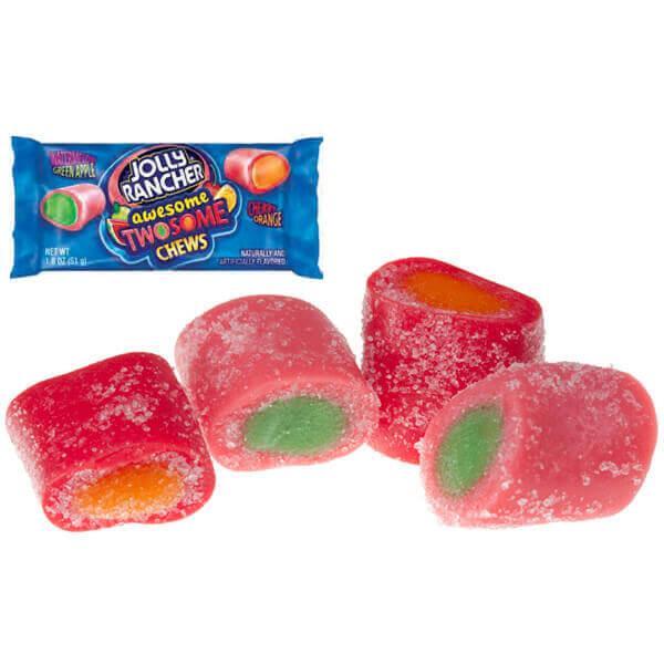 Jolly Rancher Twosome Chews Candy Packs: 18-Piece Box - Candy Warehouse