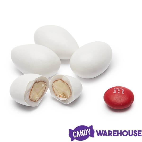 Jordan Almonds - White: 16-Ounce Bag - Candy Warehouse