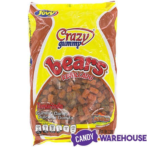 Jovy Crazy Gummy Bears Revolcado Tamarindo Candy: 5LB Bag - Candy Warehouse