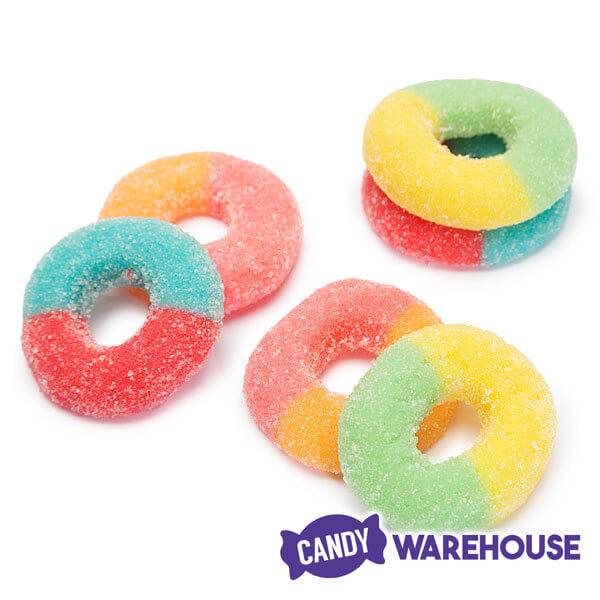 Jovy Neon Gummy Rings Candy: 5LB Bag - Candy Warehouse