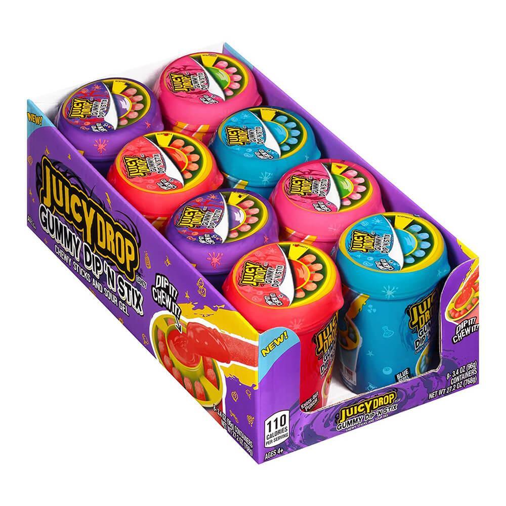 Juicy Drop Gummy Dip N Stix: 8-Piece Box - Candy Warehouse