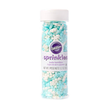Jumbo Snowflake Sprinkles: 4-Ounce Bottle - Candy Warehouse