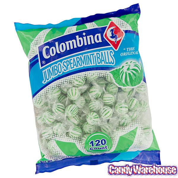 Jumbo Spearmint Balls Hard Candy: 120-Piece Bag - Candy Warehouse
