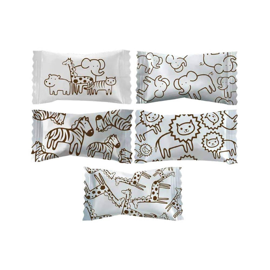 Jungle Animal Print Wrapped Buttermint Creams: 300-Piece Case - Candy Warehouse