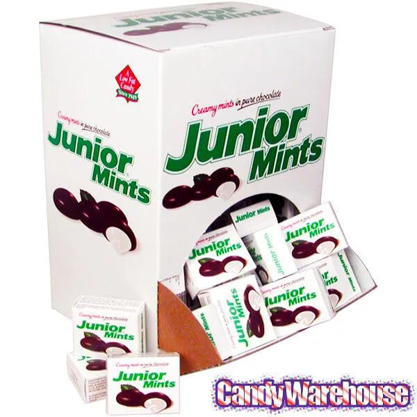 Mints Box Junior Mints Candy Mini Packs: 72-Piece Box – Candy Warehouse