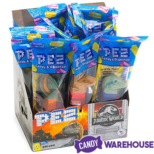 Jurassic World Dinosaur PEZ Candy Packs: 12-Piece Display - Candy Warehouse