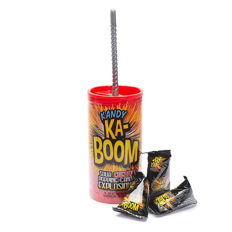 Kandy KA-BOOM Cherry Popping Candy Dynamite Sticks: 12-Piece Display - Candy Warehouse