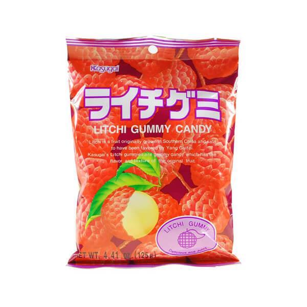 Kasugai Lychee Gummy Candy: 24-Piece Bag - Candy Warehouse