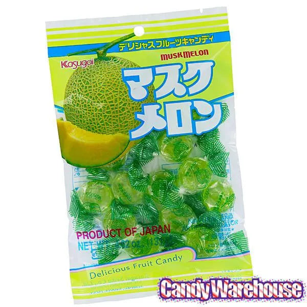 Kasugai Melon Hard Candy: 15-Piece Bag – Candy Warehouse
