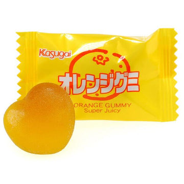 Kasugai Orange Gummy Candy: 24-Piece Bag - Candy Warehouse