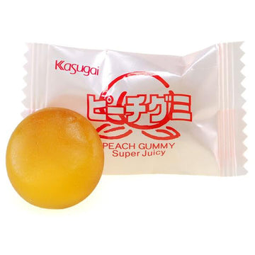 Kasugai Peach Gummy Candy: 24-Piece Bag - Candy Warehouse